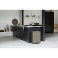 Cos de gunoi cu pedala, Brabantia, Bo Pedal Platinum, 2x30 L, 36.3x54.1x65.2 cm, otel, gri inchis