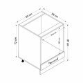 Dulap pentru bucatarie, Hanah Home, Minar, 60x87x58 cm, Alb / Antracit