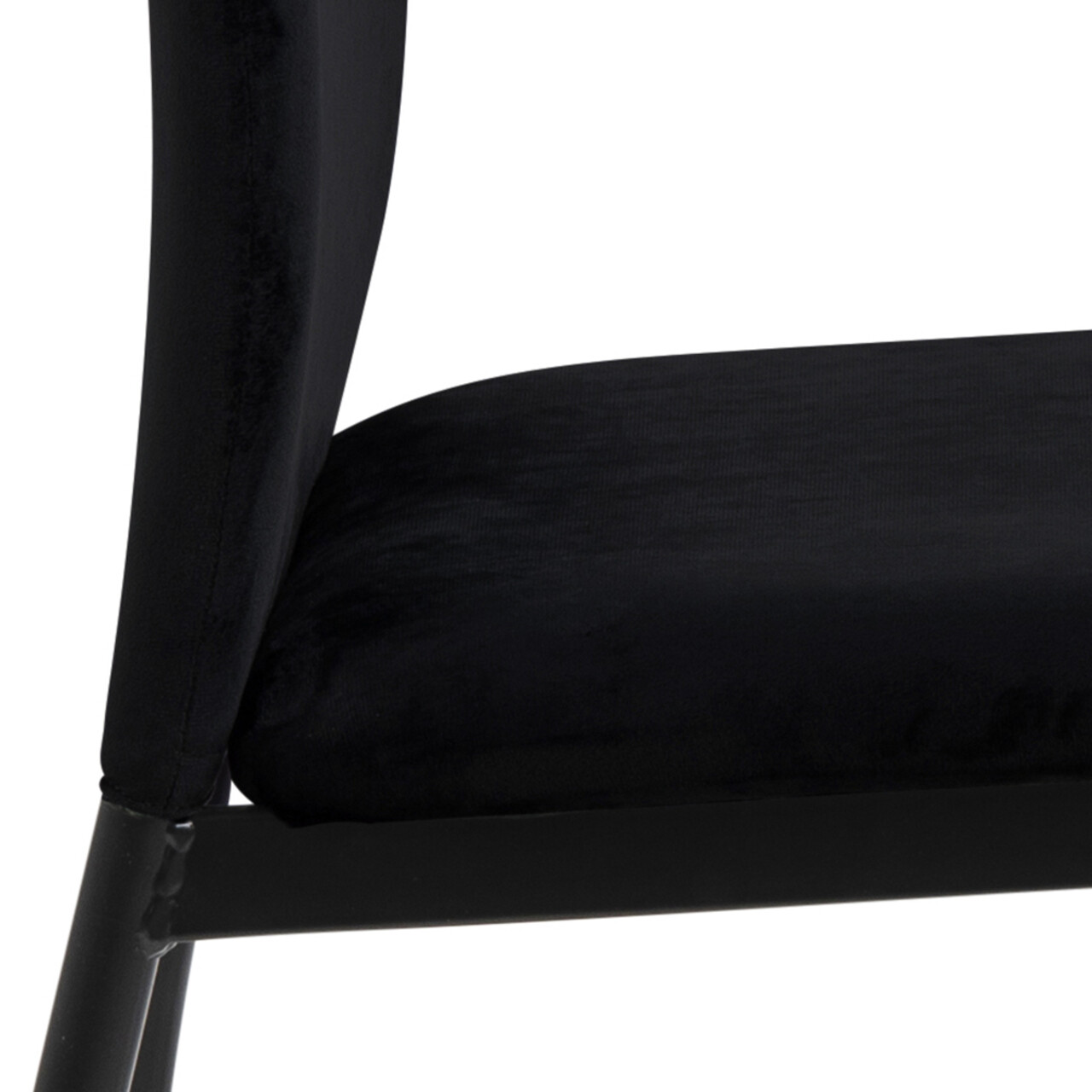 Scaun Demina, Actona, 43.5x53x92 cm, catifea/otel, negru - view 7