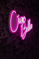 Decoratiune luminoasa LED, Ciao Bella, Benzi flexibile de neon, DC 12 V, Roz