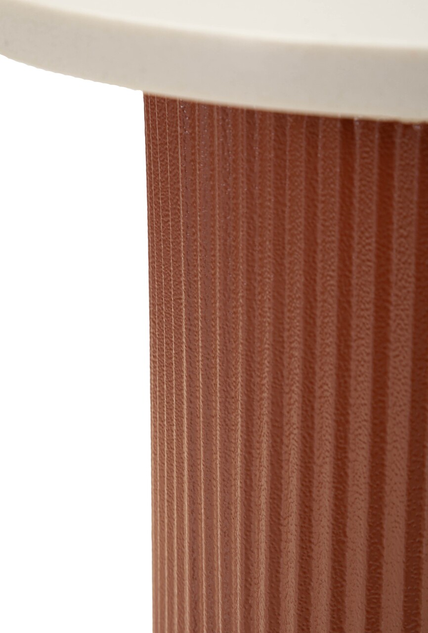Masuta de cafea, Mauro Ferretti, Frankfurt, 35x37x53 cm, metal/MDF/marmura artificiala, rosu/alb - view 4
