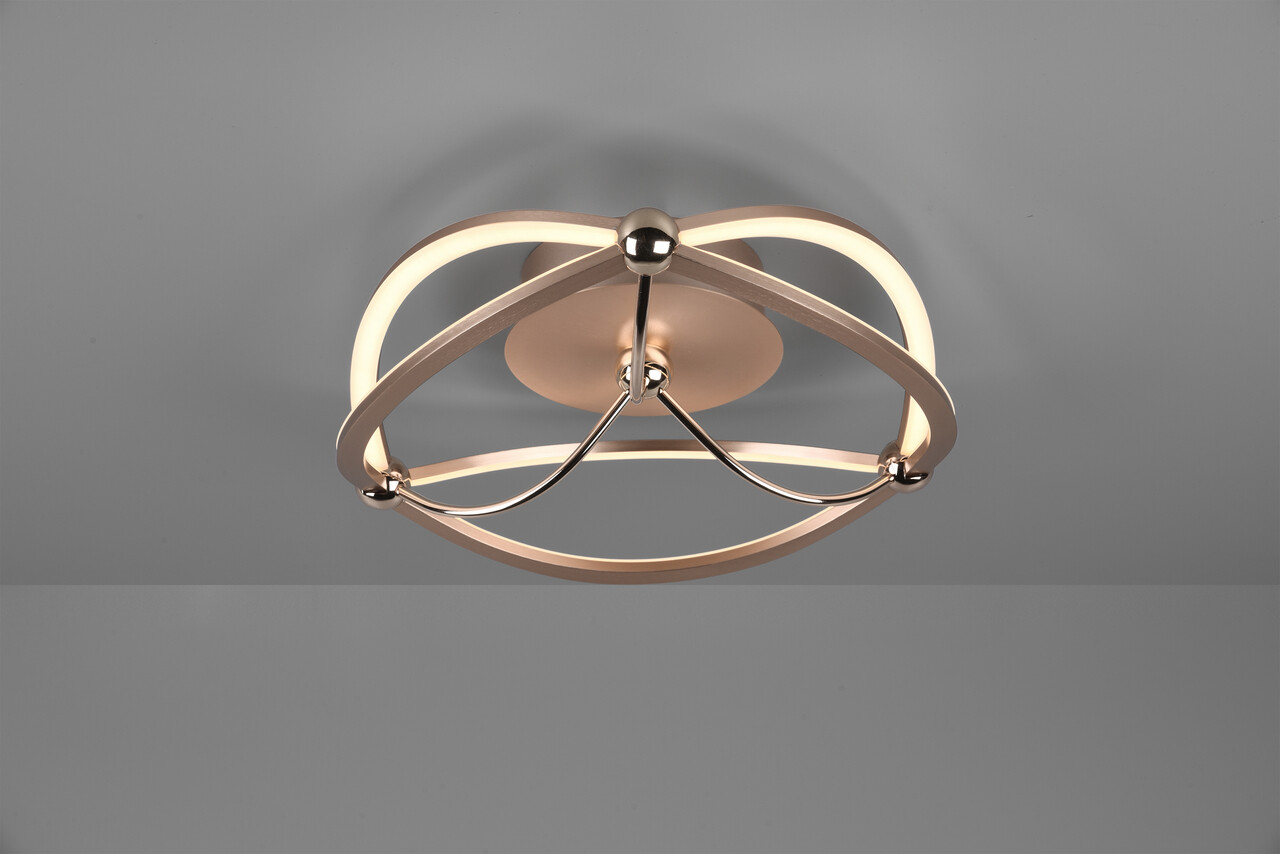 Plafoniera Charivari, TRIO, 41x14 cm, 20W, 1x SMD LED, metal, bronz mat - 1 | YEO