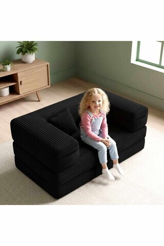 Canapea extensibilă pentru copii, Atelier del Sofa, 326NYR1112, Negru