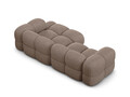 Coltar dreapta 3 locuri, Loretto, Cosmopolitan Design, 250x147x68 cm, tesatura structurata, cappuccino