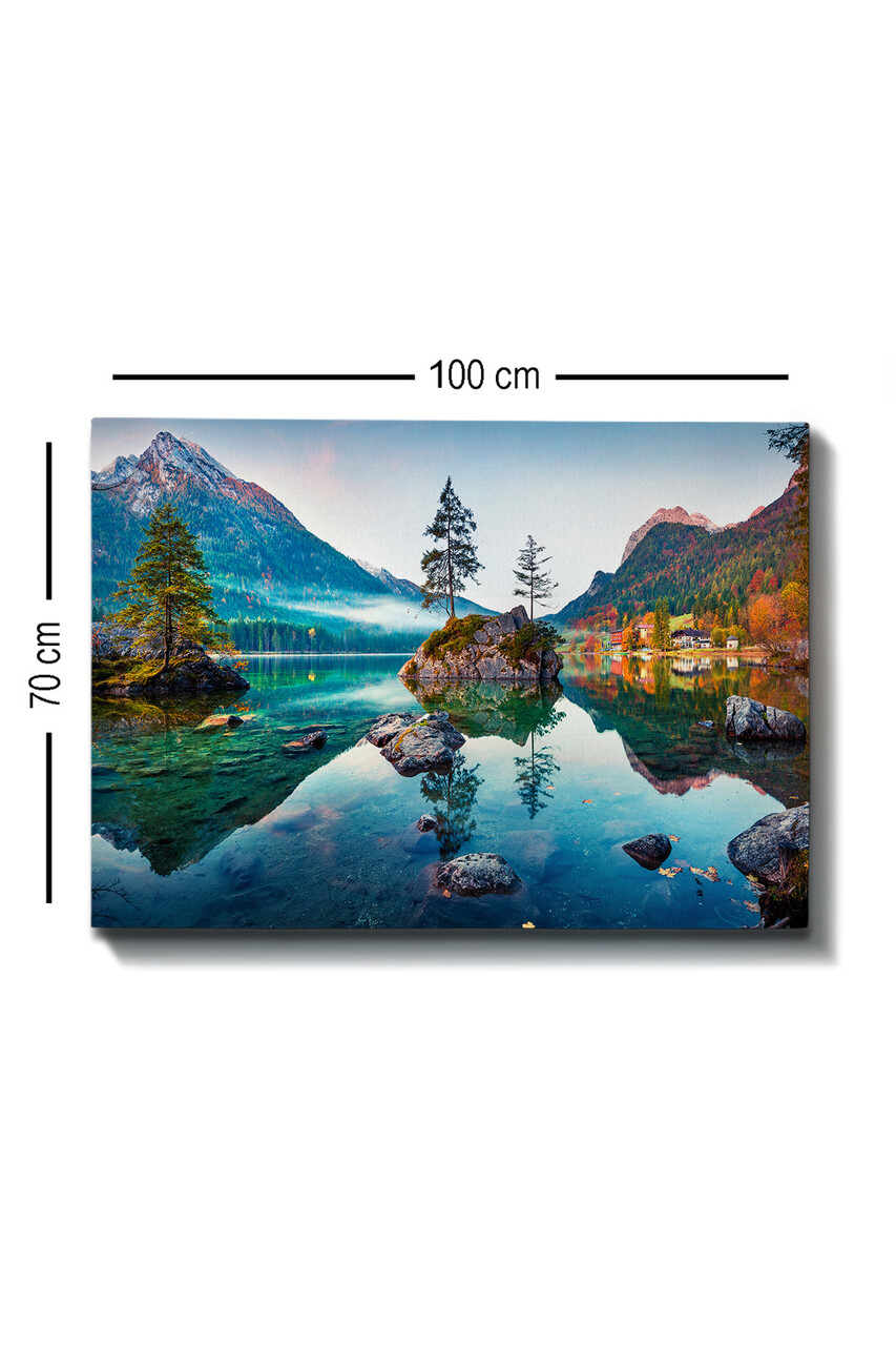 Tablou decorativ, Kanvas Tablo (70 x 100), Cadru: 100% LEMN (grosime: 3 cm), Multicolor - view 3