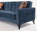 Canapea extensibila Cinar, Pandia Home, 209x80x80 cm, lemn, albastru