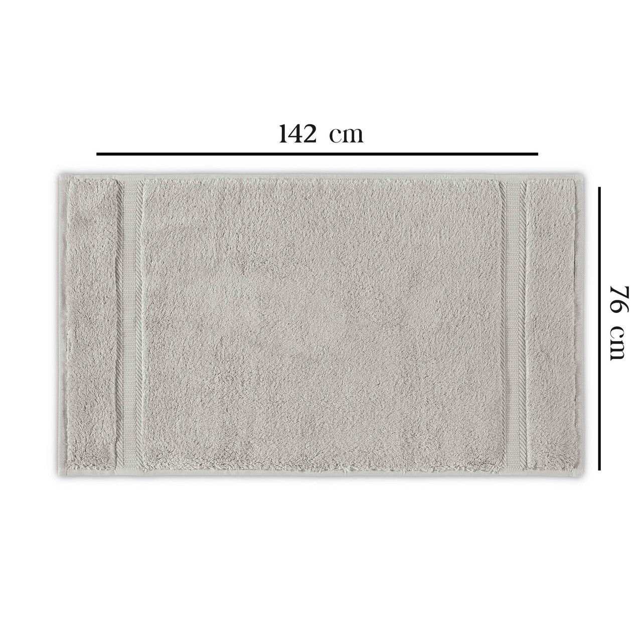 Prosop de baie, L'appartement , Fancy, 65% Bumbac/35% Lyocell, Gri deschis - 2 | YEO