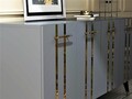Consola, Olivia, Asel, 150x80x40 cm, PAL , Antracit / Aur