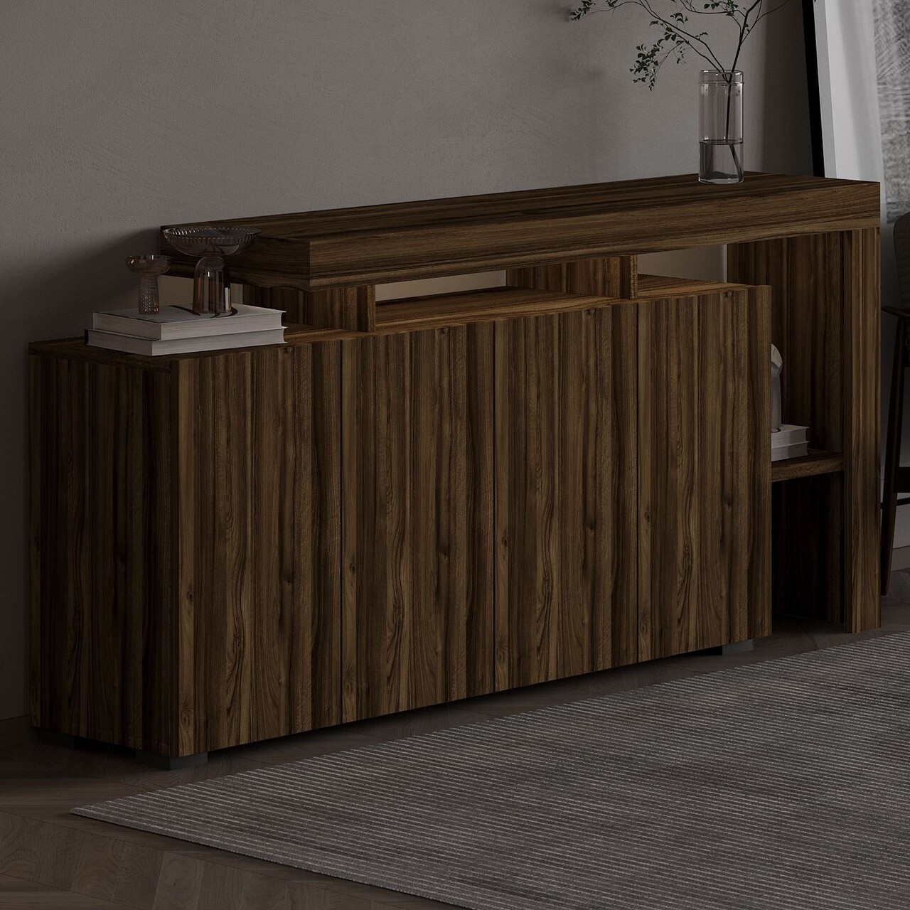 Consola, Hanah Home, Beliz, 170x80x35 cm, Maro - view 4