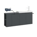 Dulap de baie cu chiuvetă, Hanah Home, Ferla 110, Antracit mat
