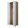 Cuier de perete, Rani, EA111, 60x198.6x37.5 cm, PAL, Nuc/Alb