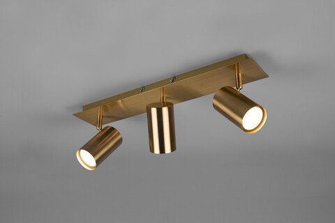 Plafoniera Marley, TRIO, 48x9x15 cm, 35W, 3x GU10, metal, bronz antic