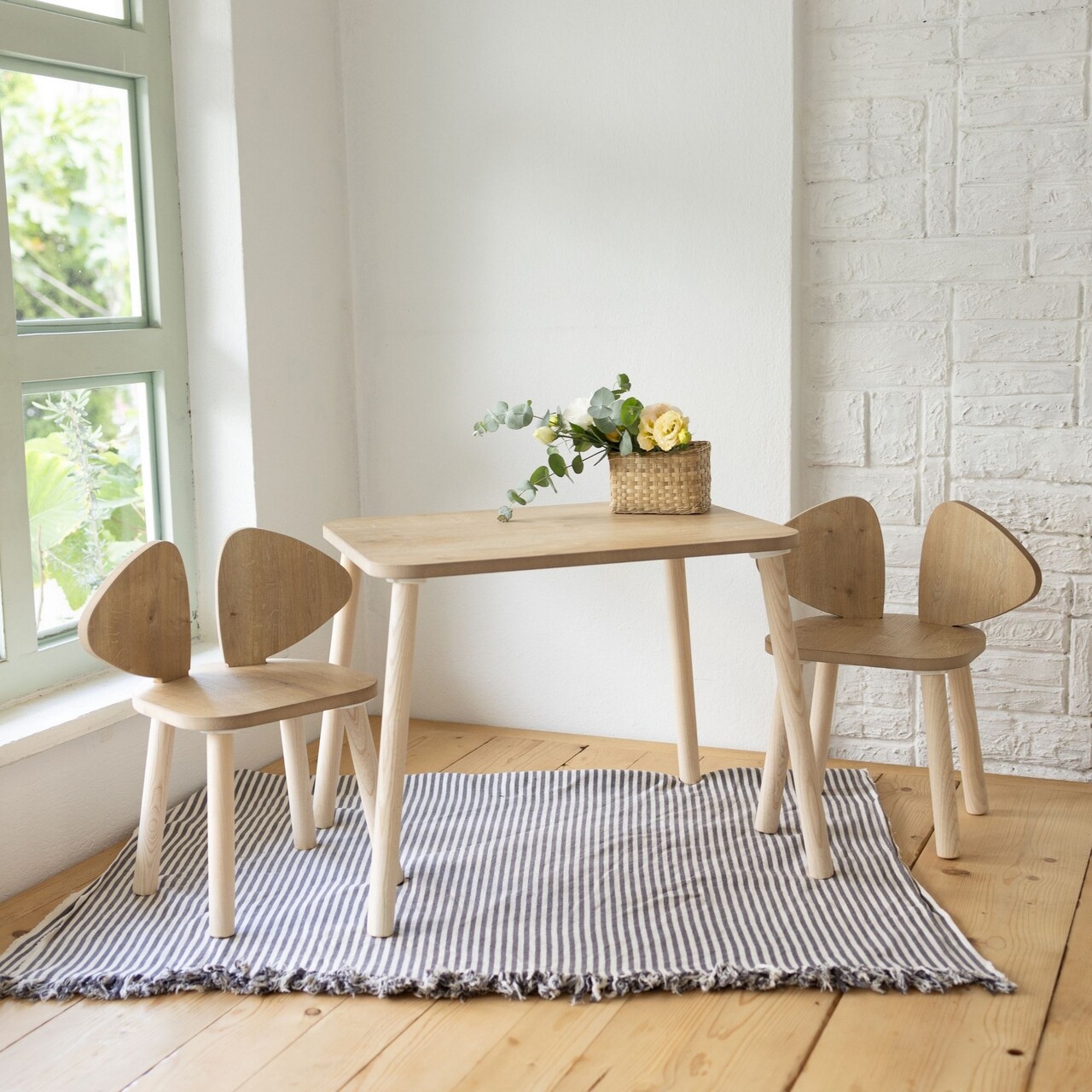 Set masa si scaun pentru copii, Bambini, Mickey Two Chair Set, Maro - 2 | YEO
