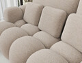 Canapea extensibila 3 locuri ELTAP, Cotonn, 256x119x105 cm, lemn/poliester, bej deschis