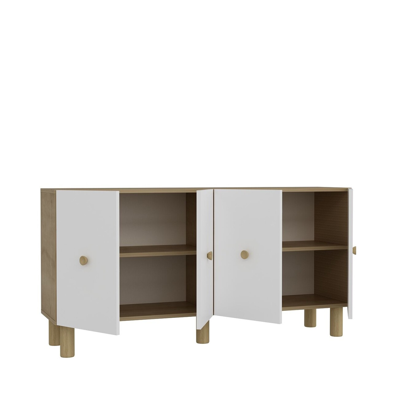 Consola, Hanah Home, Zeyn, 150x75x32 cm, PAL , Maro, Alb - view 6