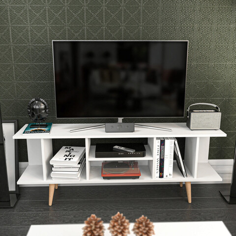 Comoda tv, retricy, akya, 160x35x38.6 cm, pal, alb