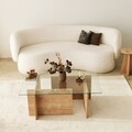 Masuta de cafea, Neostill, Escape, 105x40x65 cm, Sticla temperata , Maro