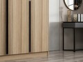 Dulap pentru haine, Minerva, Kale Oak, 135x210x52 cm, PAL, Stejar