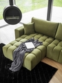 Coltar extensibil stanga 6 locuri ELTAP, LT-40LO, Bonito, 350x175x92 cm, lemn/poliester, albastru inchis