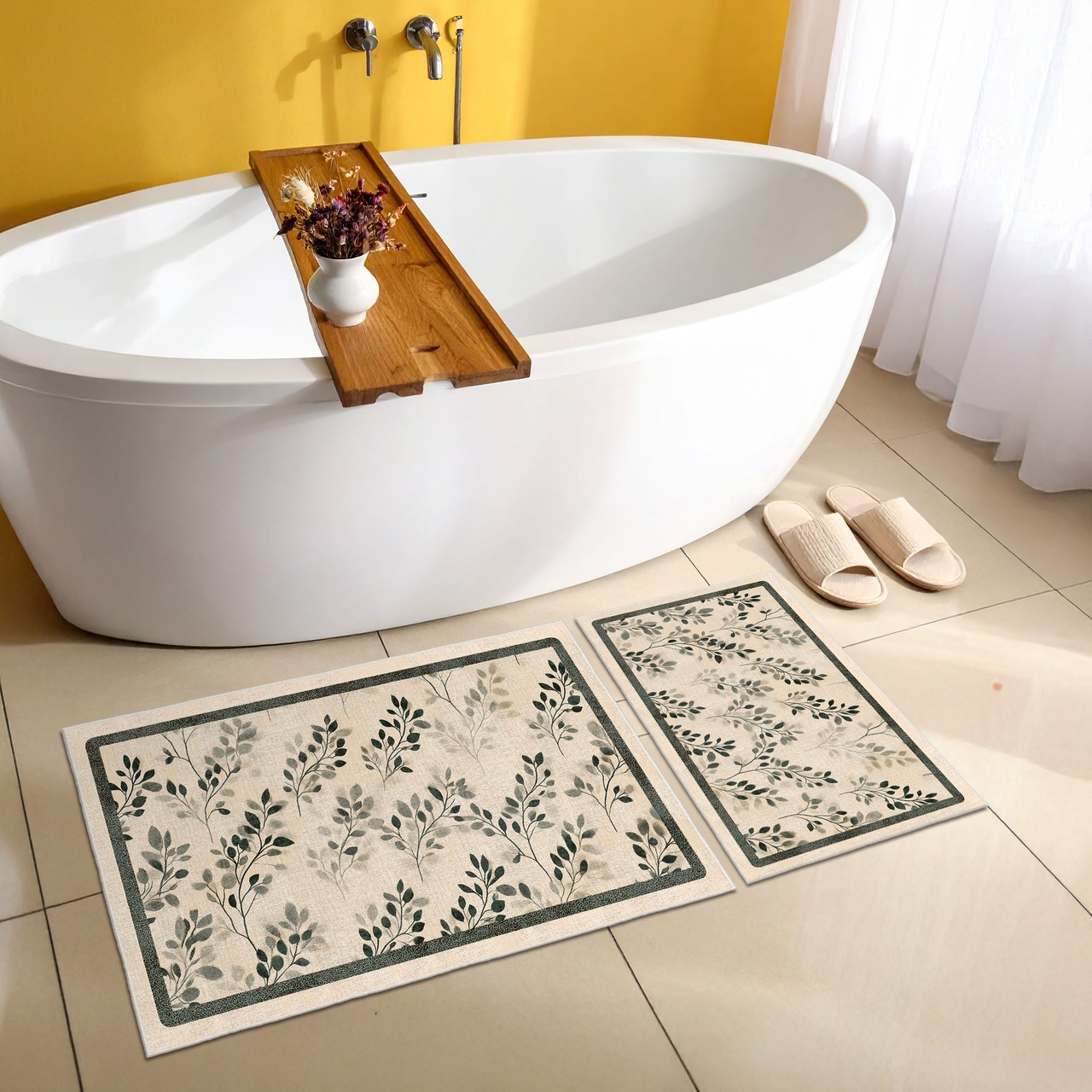 Set covorase de baie, L'essentiel Maison, Asr25, Bej - view 4