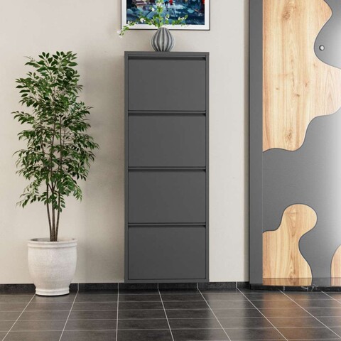 Pantofar, Hanah Home, 4 Piece Metal, 50x136x15 cm, Metal, Antracit