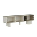 Comoda TV, Hanah Home, Valento, 180x52x36 cm, Piatră Lunii / Travertin