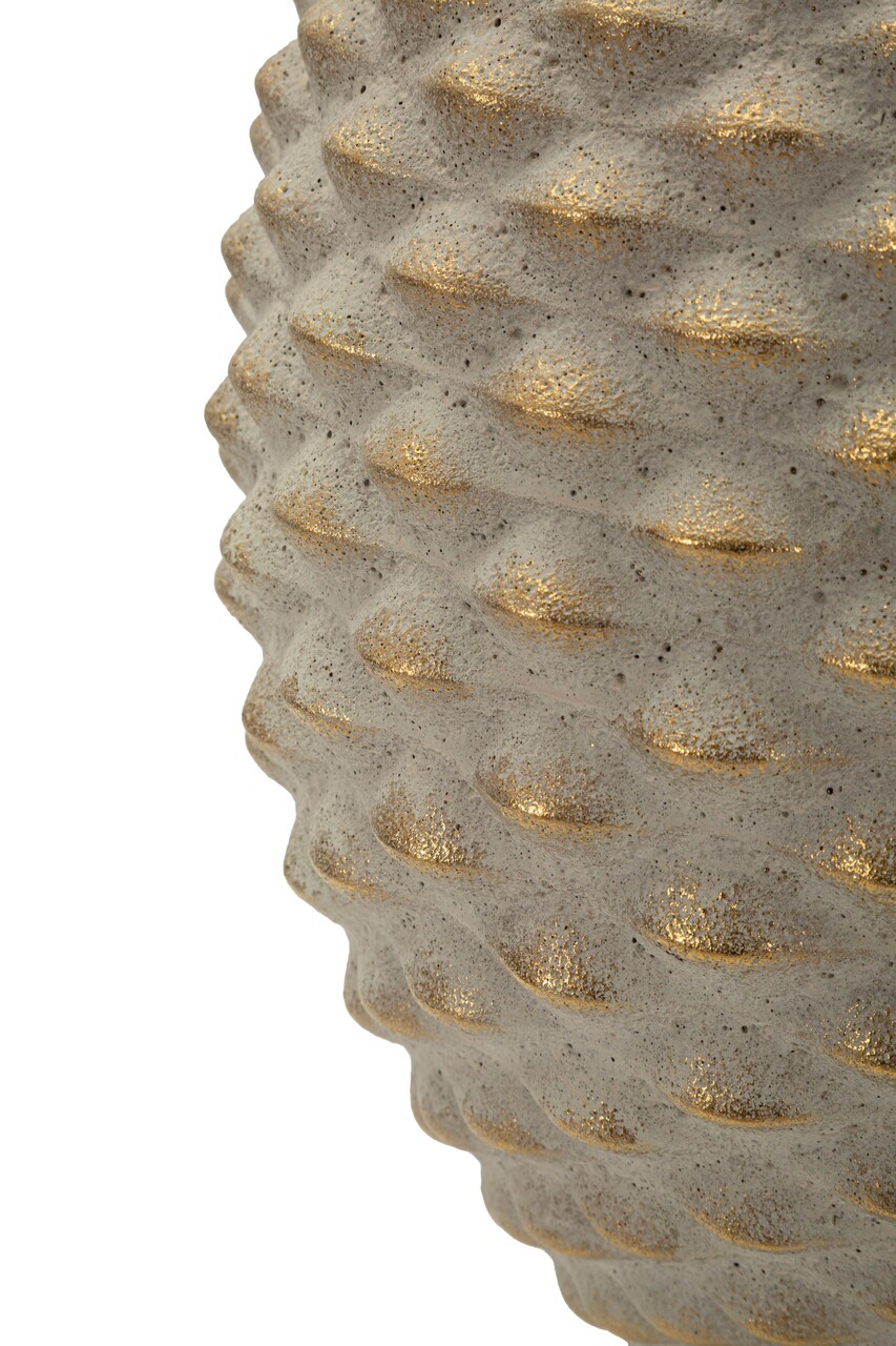 Vaza decorativa, Mauro Ferretti, Pepipas, 29.5x36 cm, ceramica, gri/auriu - view 2