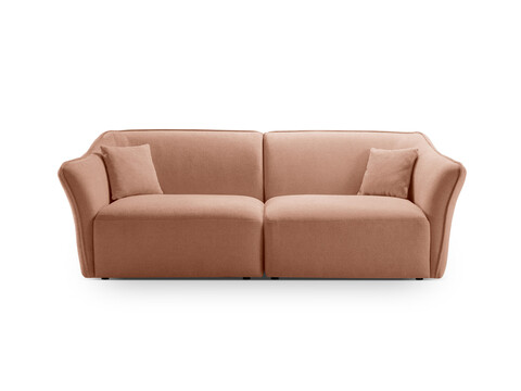 Canapea 3 locuri, Hailey, Micadoni Home, 206x102x79 cm, tesatura boucle, galben mustar