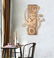 Ceas de perete Wolly, Mauro Ferretti, 70x93 cm, MDF, natural