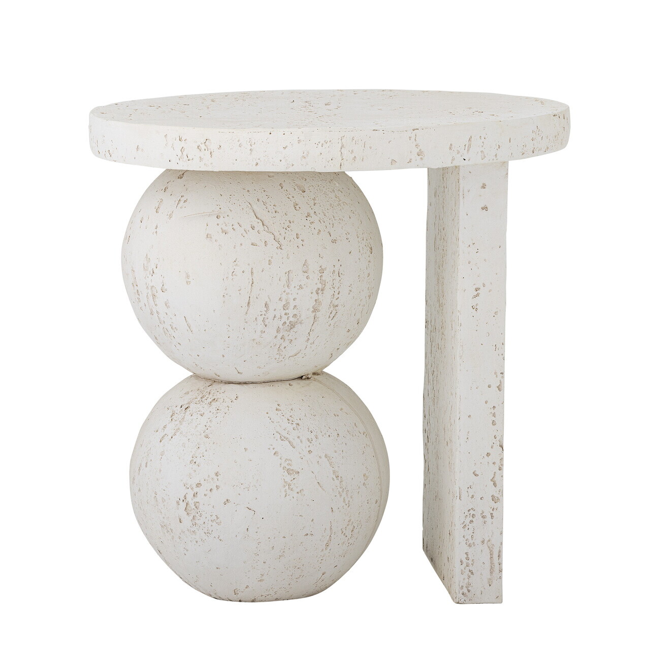 Masuta de cafea, Bloomingville, Tally, 46x46 cm, rasina/pulbere de piatra, alb