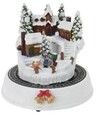 Decoratiune luminoasa Winter scene w Tree and kid, 19.5x19.3x19 cm, poliston, multicolor