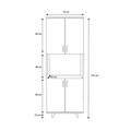 Dulap multifunctional, Lacivert, Selin, 70 x 176 x 40 cm, pal melaminat, stejar/alb