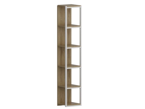 Corp biblioteca, Zena Home, Texas, Cm, 100% PAL melaminat, Stejar / Alb - 1 | YEO