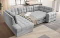 Coltar extensibil stanga 5 locuri ELTAP, LT-84MO, Blewett, 299x198x82 cm, lemn/poliester, gri deschis