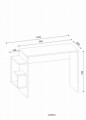 Birou Wooden Art, Alaska White, 104.5x73.5x40 cm