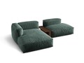 Coltar modular stanga 2 locuri, Martina-120, Micadoni Home, 285x176x75 cm, catifea, petrol