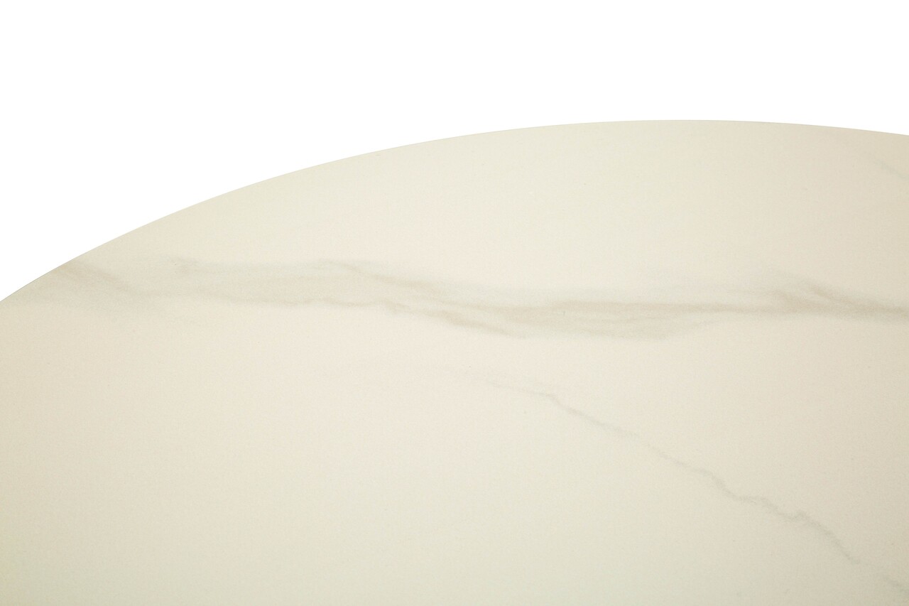 Masa de bar, Mauro Ferretti, Simply, 60x103 cm, metal/imitatie de marmura, auriu/alb - imagine 5