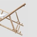 Sezlong Mare, Homla, 60x115x83 cm, bambus/poliester, natur/alb