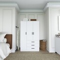 Dulap pentru haine, Miwood, Easy 1600-52, Alb mat