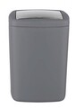 Cos de gunoi Barcelona, Wenko, 20.5x20.5x28.5 cm, plastic/TPE, gri inchis