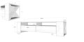 Comoda TV, Zena Home, Sosruko, 155 x 35 x 35 cm, pal melaminat, alb/nuc