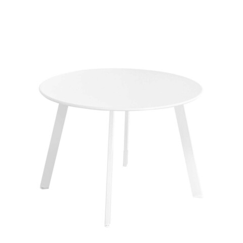 Masuta de cafea pentru gradina Marzia, Ø 60 x 42 cm, otel, alb Gradina