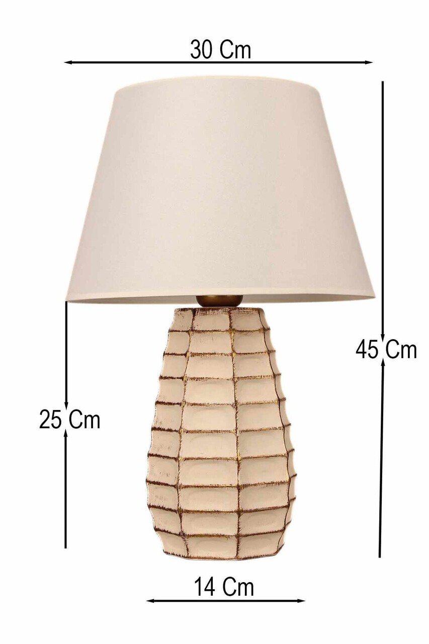 Lampa de masa, L'essentiel Maison, 687HMY2554, Crem - view 3