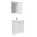 Set Dulap de Baie cu Chiuvetă și Oglindă (2 Piese), Hanah Home, Purus 65, Alb