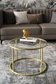 Masuta de cafea, Hanah Home, Royal, Auriu