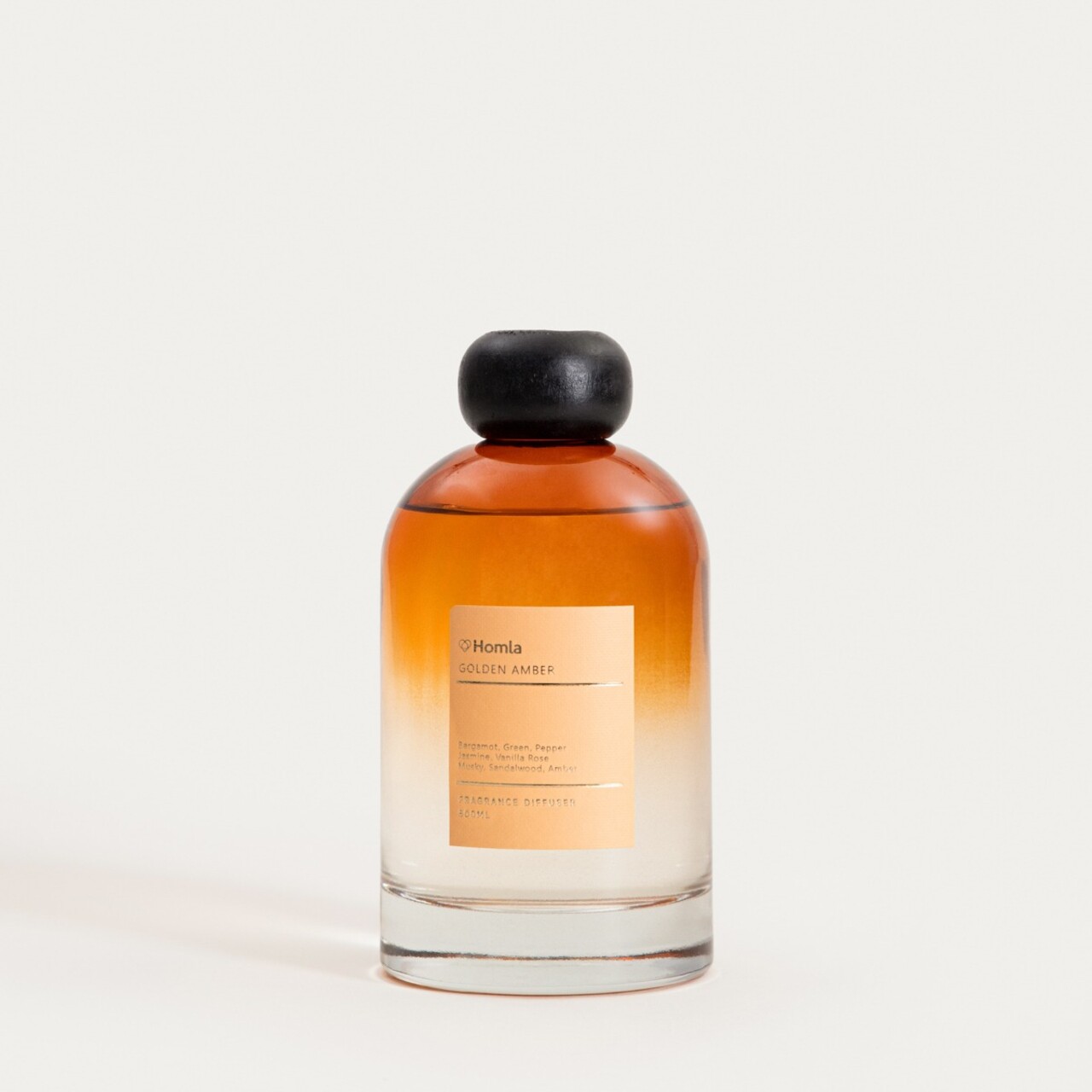 Difuzor de parfum cu betisoare Veluma, Homla, 500 ml, sticla, portocaliu - imagine 3