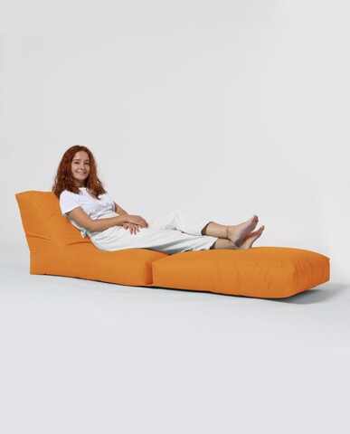 Fotoliu Extensibil, Siesta, Ferndale Bean Bag, 55 – 180 Cm, Poliester Impermeabil, Portocaliu