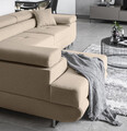 Coltar extensibil stanga 4 locuri, ELTAP, Anton, 272x203x85 cm, lemn/poliester, bej inchis