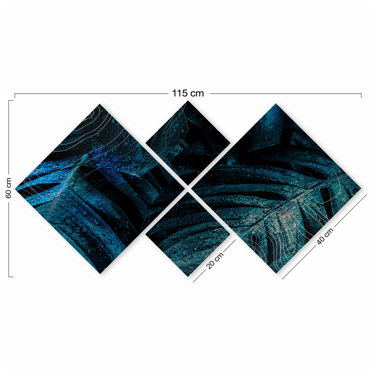 Set 4 tablouri decorative, 4MDF2338652, MDF, Imprimat UV, Multicolor
