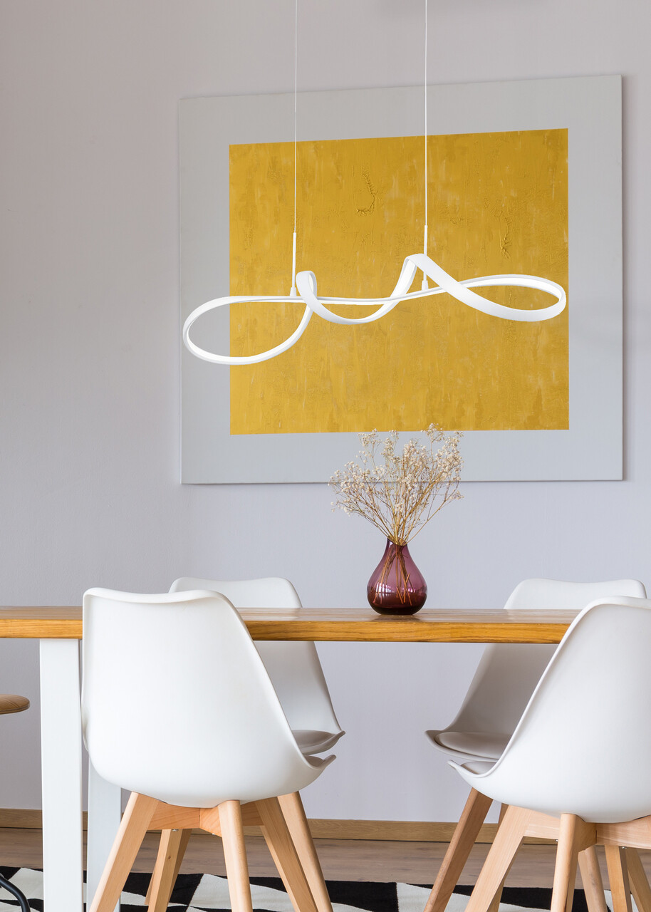 Lustra Perugia, RL, 81x46x150 cm, 37W, 1x SMD, metal, alb mat